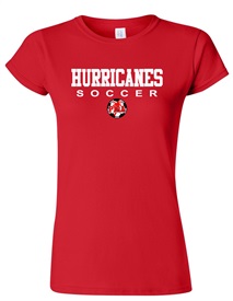 PISA Hurricanes Ladies Red Bella T-Shirt - Orders due Friday, January 26, 2024